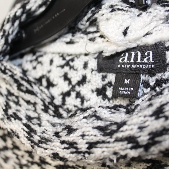 A.N.A. Black white mint stripe polyester crop sweater medium 3/$25 - Picture 4 of 5